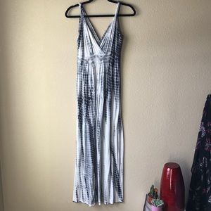 Pink Rose Maxi Dress — Black/Gray/White